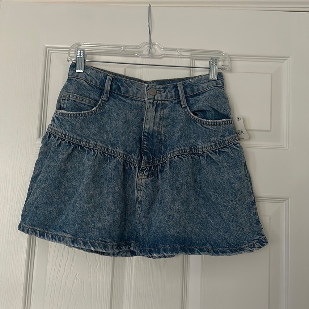 free people denim skirt